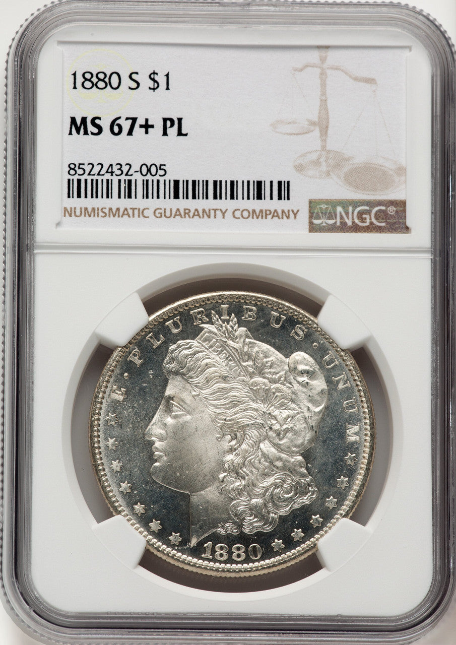 1880-S PL Morgan Dollar NGC MS67+