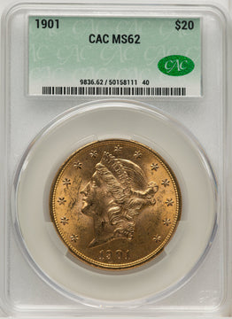 1901 $20 Liberty Double Eagle CACG MS62 (507267023)