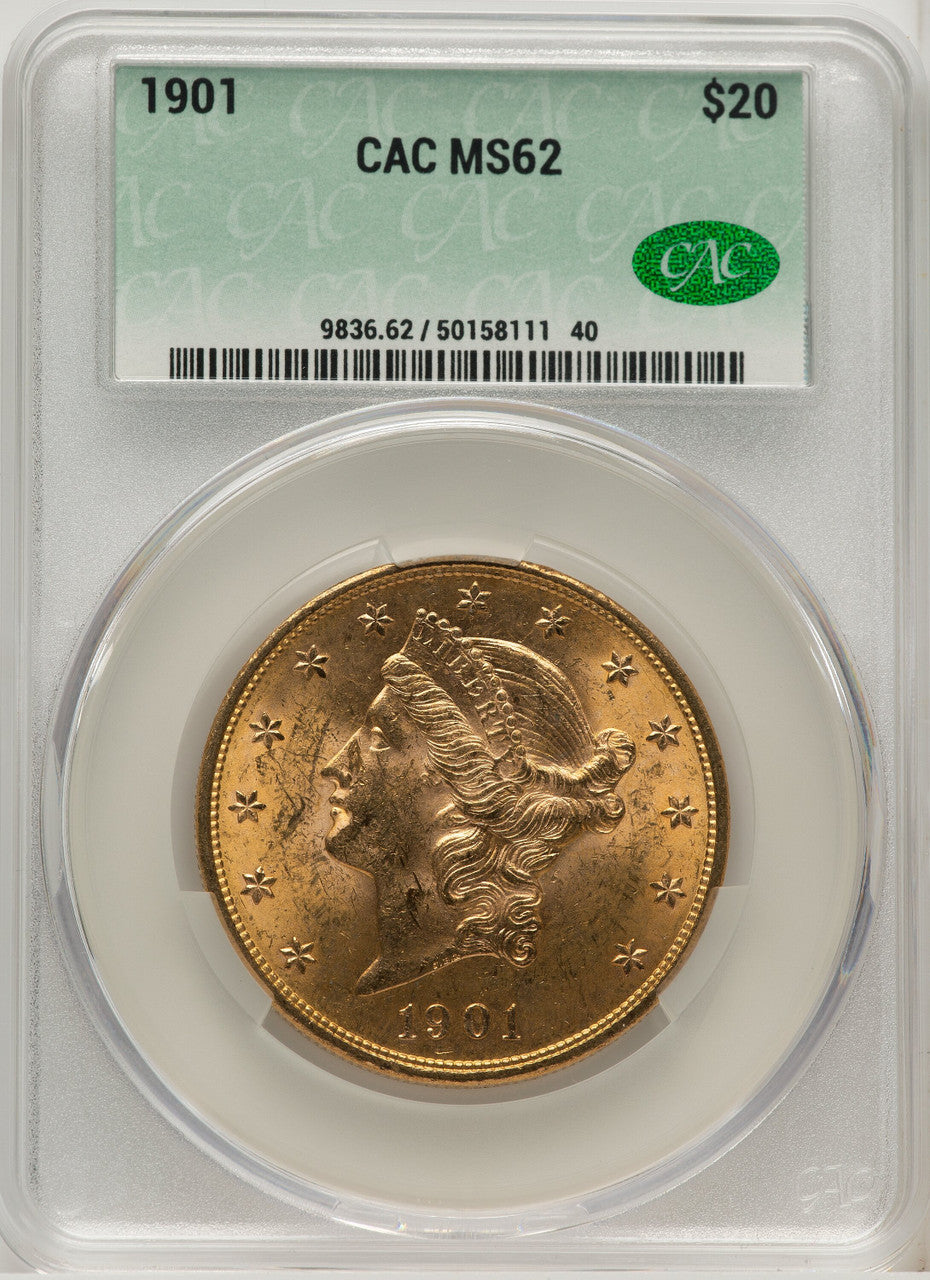 1901 $20 Liberty Double Eagle CACG MS62 (507267023)