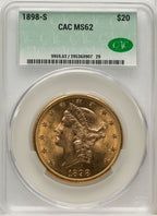 1898-S $20 Liberty Double Eagle CACG MS62 (572268268)