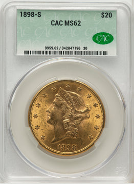 1898-S $20 Liberty Double Eagle CACG MS62 (775313003)