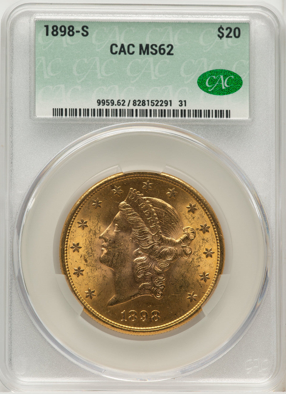 1898-S $20 Liberty Double Eagle CACG MS62 (520689016)