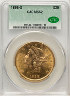 1898-S $20 Liberty Double Eagle CACG MS62 (171433010)