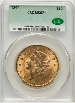 1899 $20 CACG Plus Liberty Double Eagle CACG MS62+