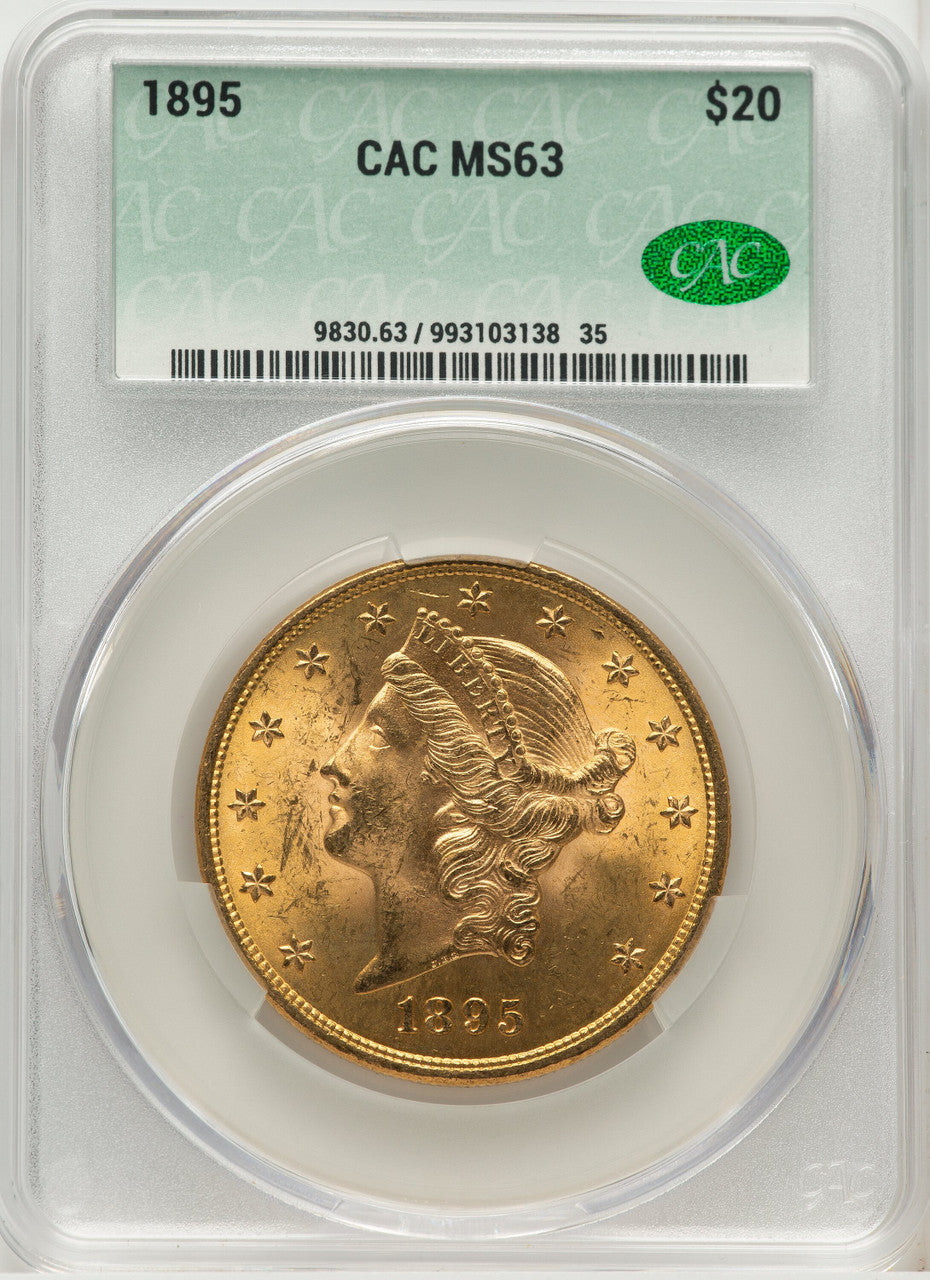 1895 $20 Liberty Double Eagle CACG MS63