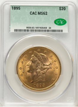 1895 $20 Liberty Double Eagle CACG MS62 (572343017)