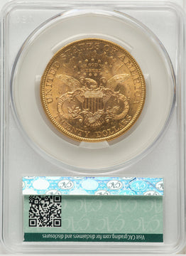 1893 $20 Liberty Double Eagle CACG MS62