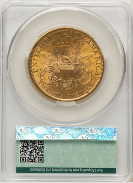 1891-S $20 Liberty Double Eagle CACG MS62