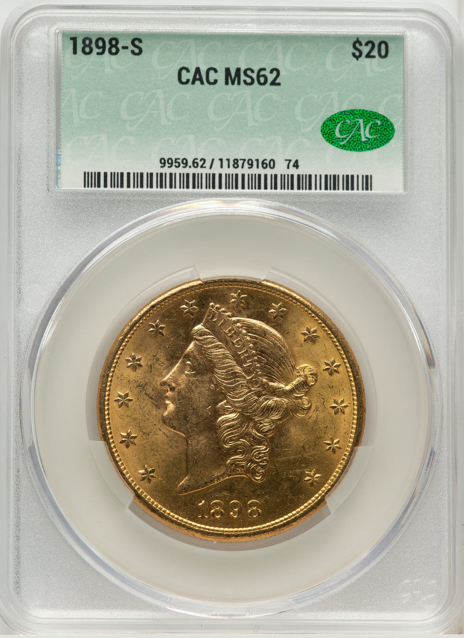 1898-S $20 Liberty Double Eagle CACG MS62 (572299005)
