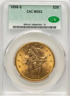 1898-S $20 Liberty Double Eagle CACG MS62 (771743005)