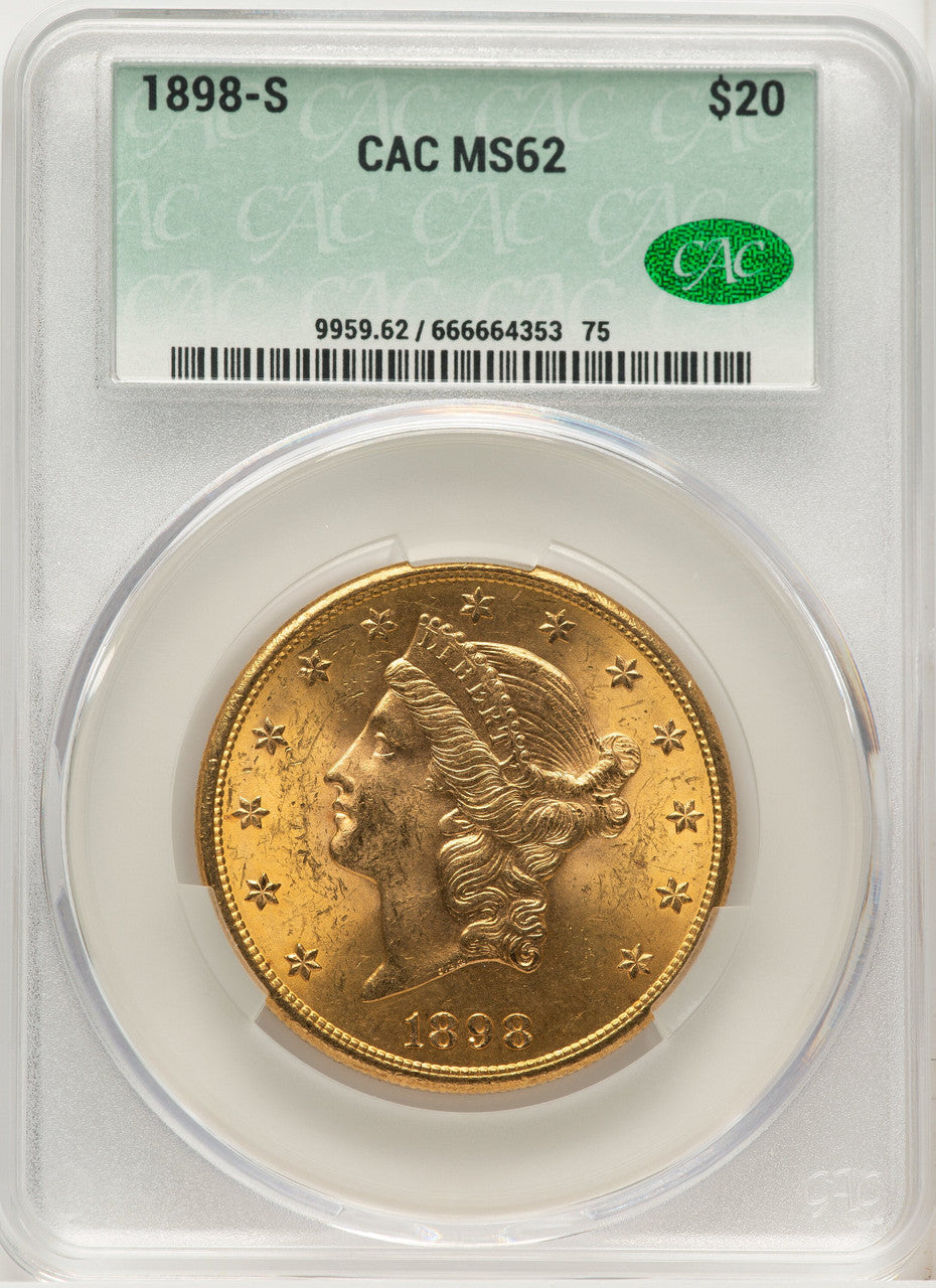 1898-S $20 Liberty Double Eagle CACG MS62 (771743005)