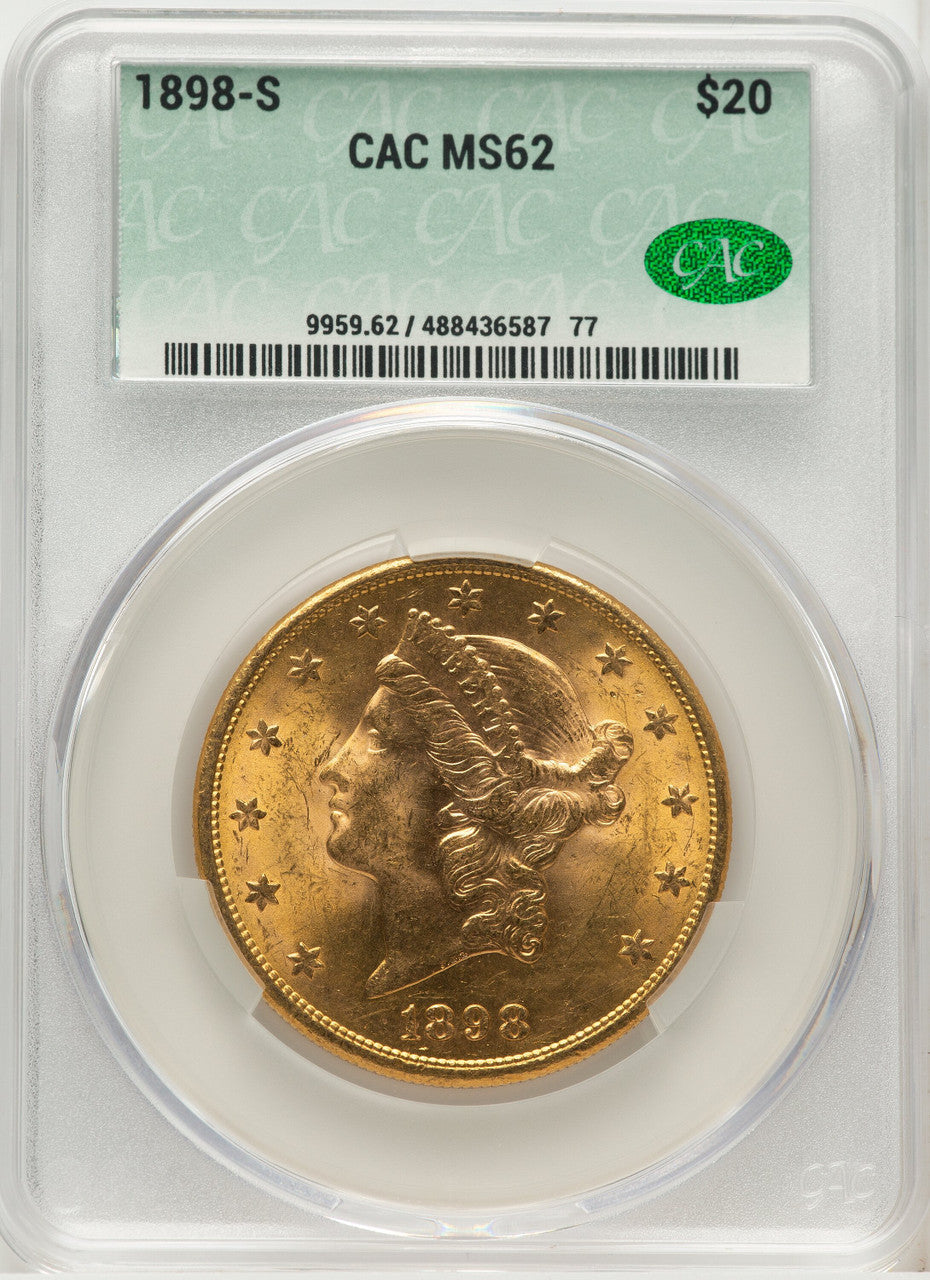 1898-S $20 Liberty Double Eagle CACG MS62 (171463019)