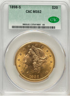 1898-S $20 Liberty Double Eagle CACG MS62 (177262305)