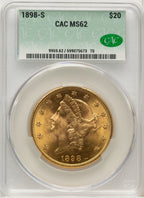 1898-S $20 Liberty Double Eagle CACG MS62 (177169014)