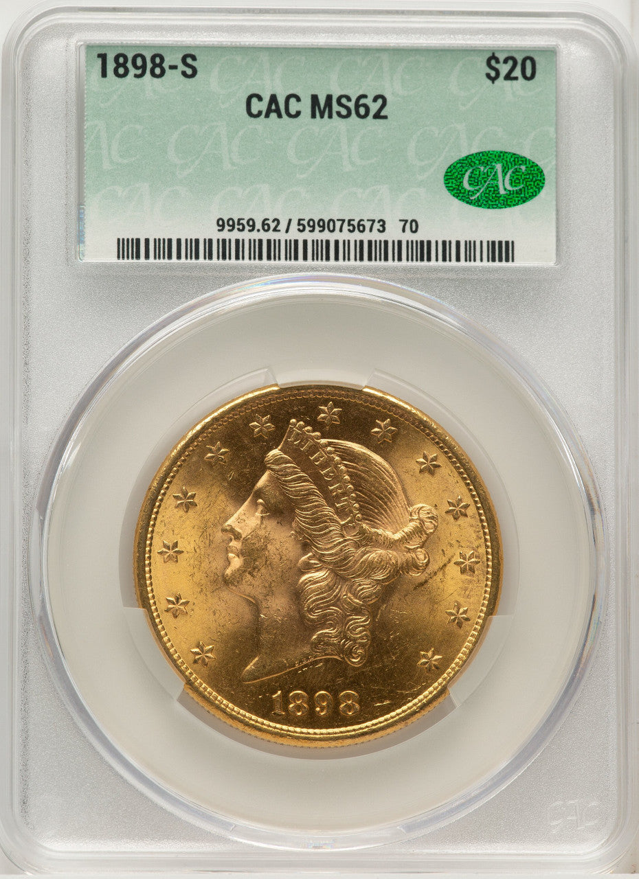 1898-S $20 Liberty Double Eagle CACG MS62 (177169014)