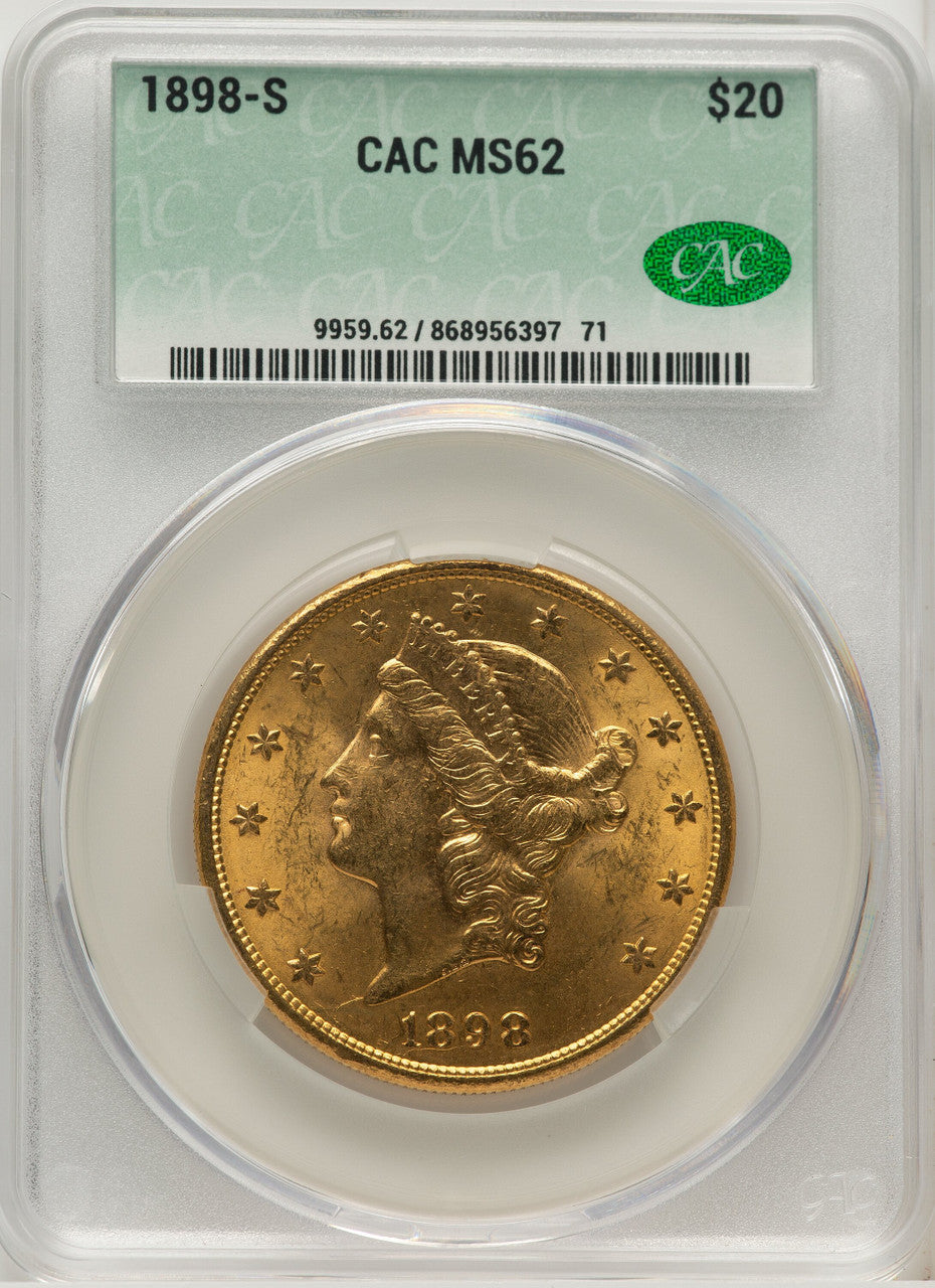 1898-S $20 Liberty Double Eagle CACG MS62 (771611014)