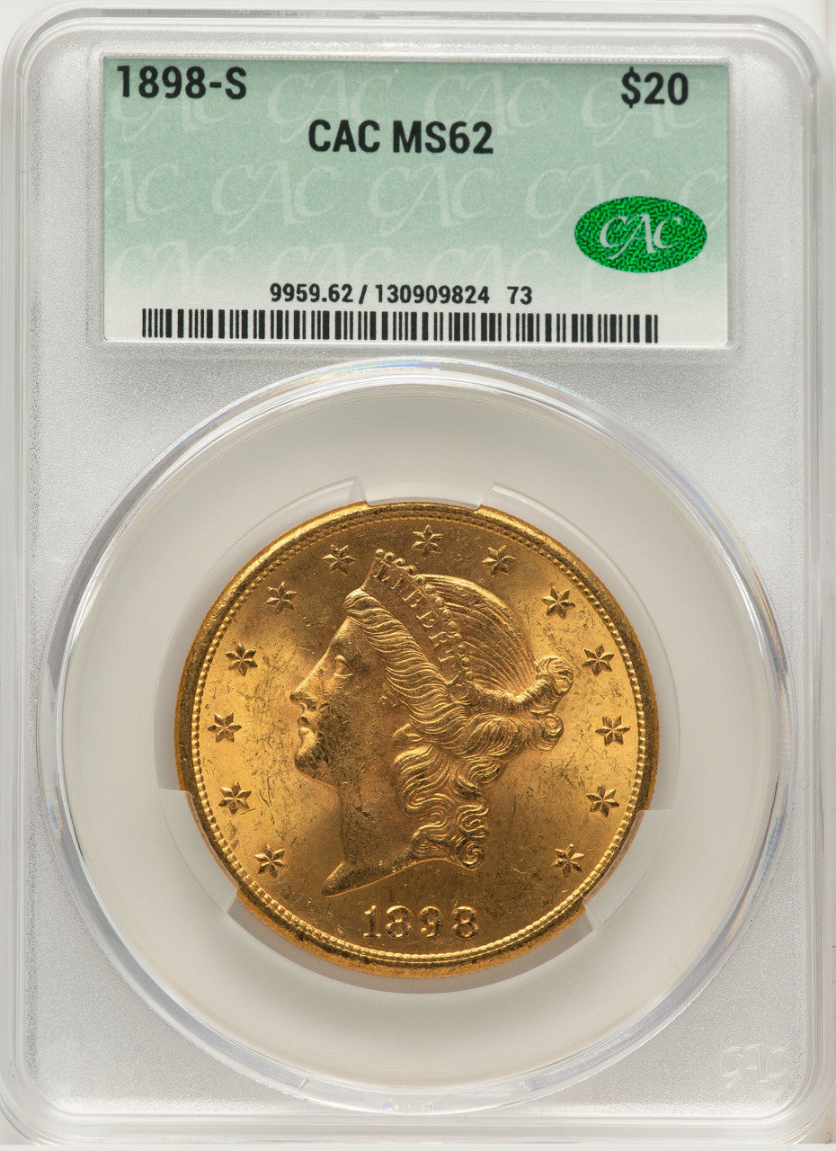 1898-S $20 Liberty Double Eagle CACG MS62 (171433009)