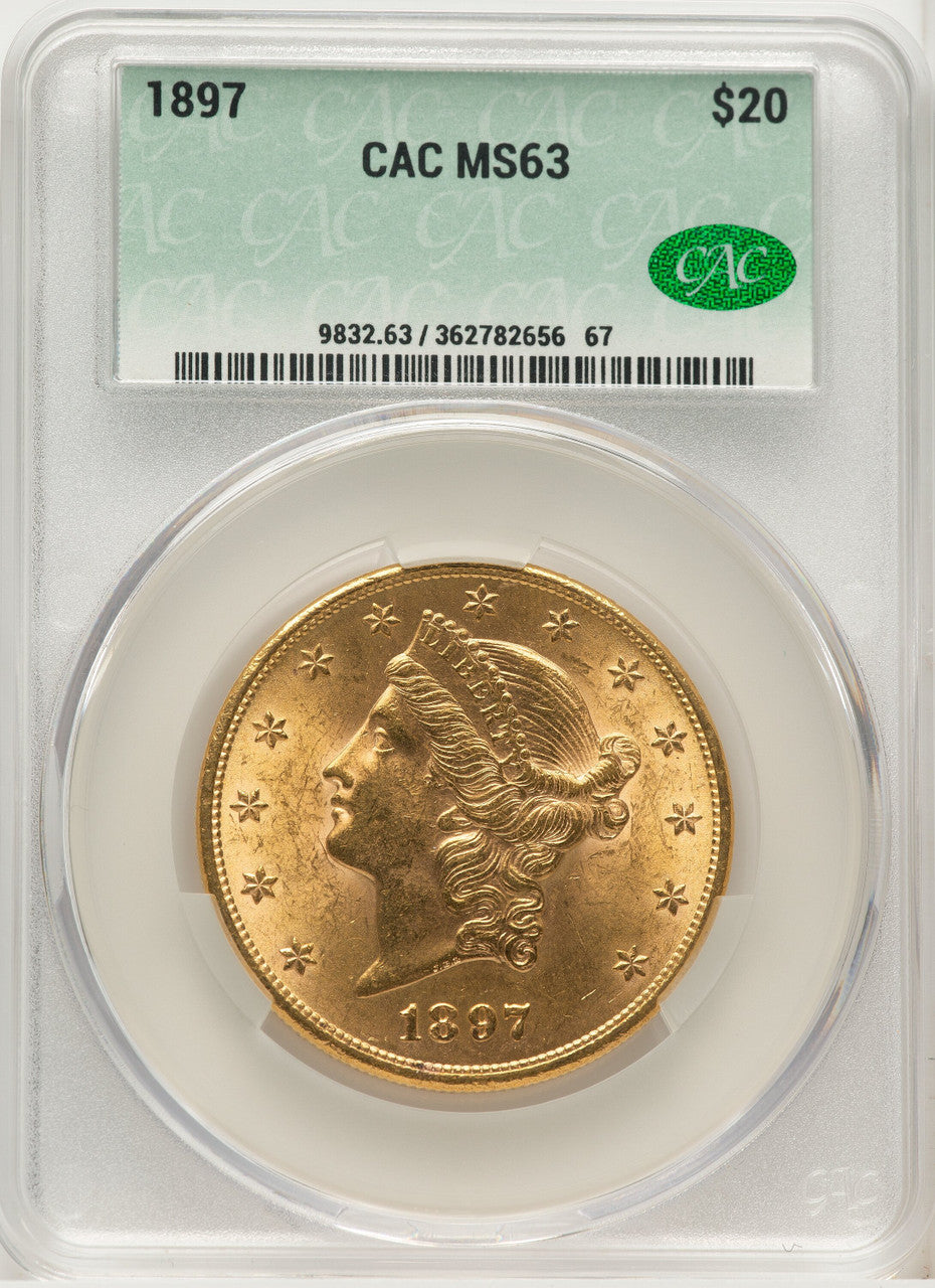 1897 $20 Liberty Double Eagle CACG MS63 (572280014)