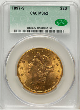 1897-S $20 Liberty Double Eagle CACG MS62 (507266008)
