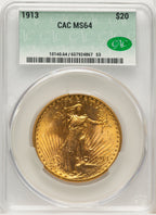1913 $20 CACG Secure Saint-Gaudens Double Eagle CACG MS64