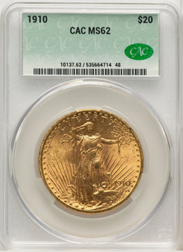 1910 $20 Saint-Gaudens Double Eagle CACG MS62 (177158072)