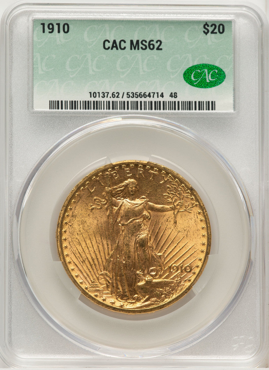 1910 $20 Saint-Gaudens Double Eagle CACG MS62 (177158072)