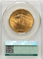 1915-S $20 Brown Label Saint-Gaudens Double Eagle CACG MS64