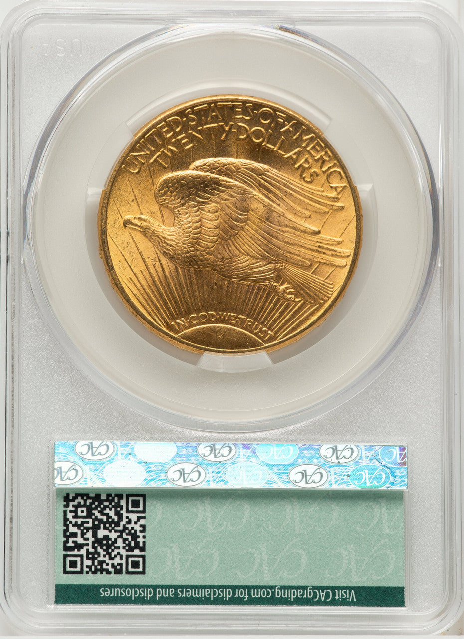 1915-S $20 Brown Label Saint-Gaudens Double Eagle CACG MS64