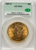 1897-S $20 Liberty Double Eagle CACG MS62 (572052005)