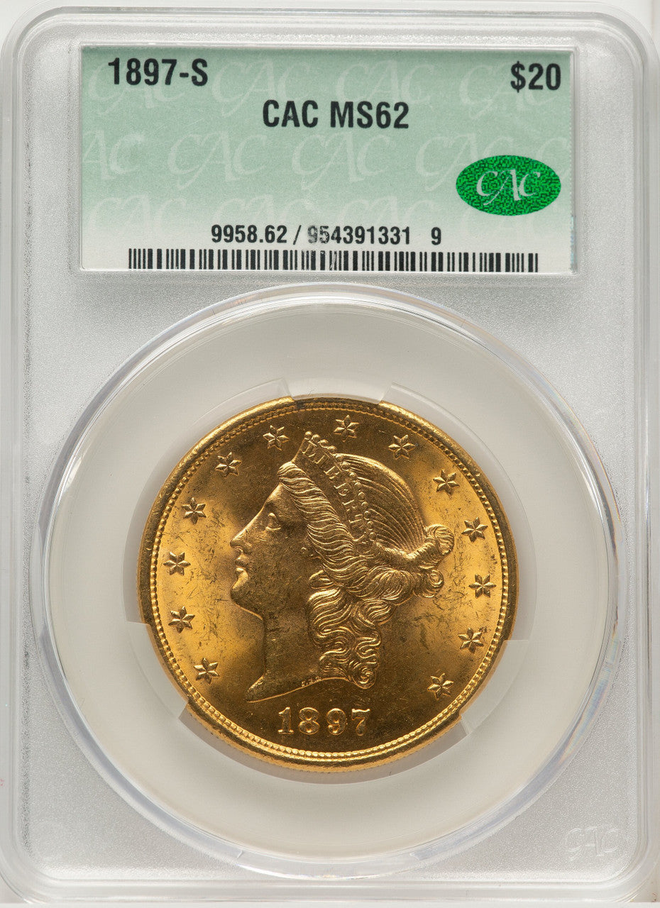 1897-S $20 Liberty Double Eagle CACG MS62 (572052005)