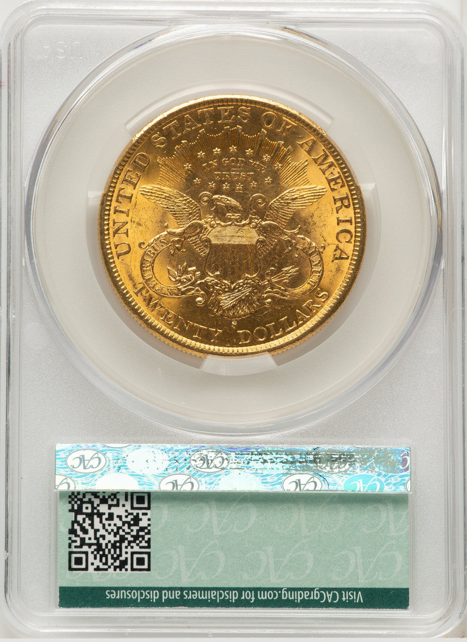 1897-S $20 Liberty Double Eagle CACG MS62 (572052005)