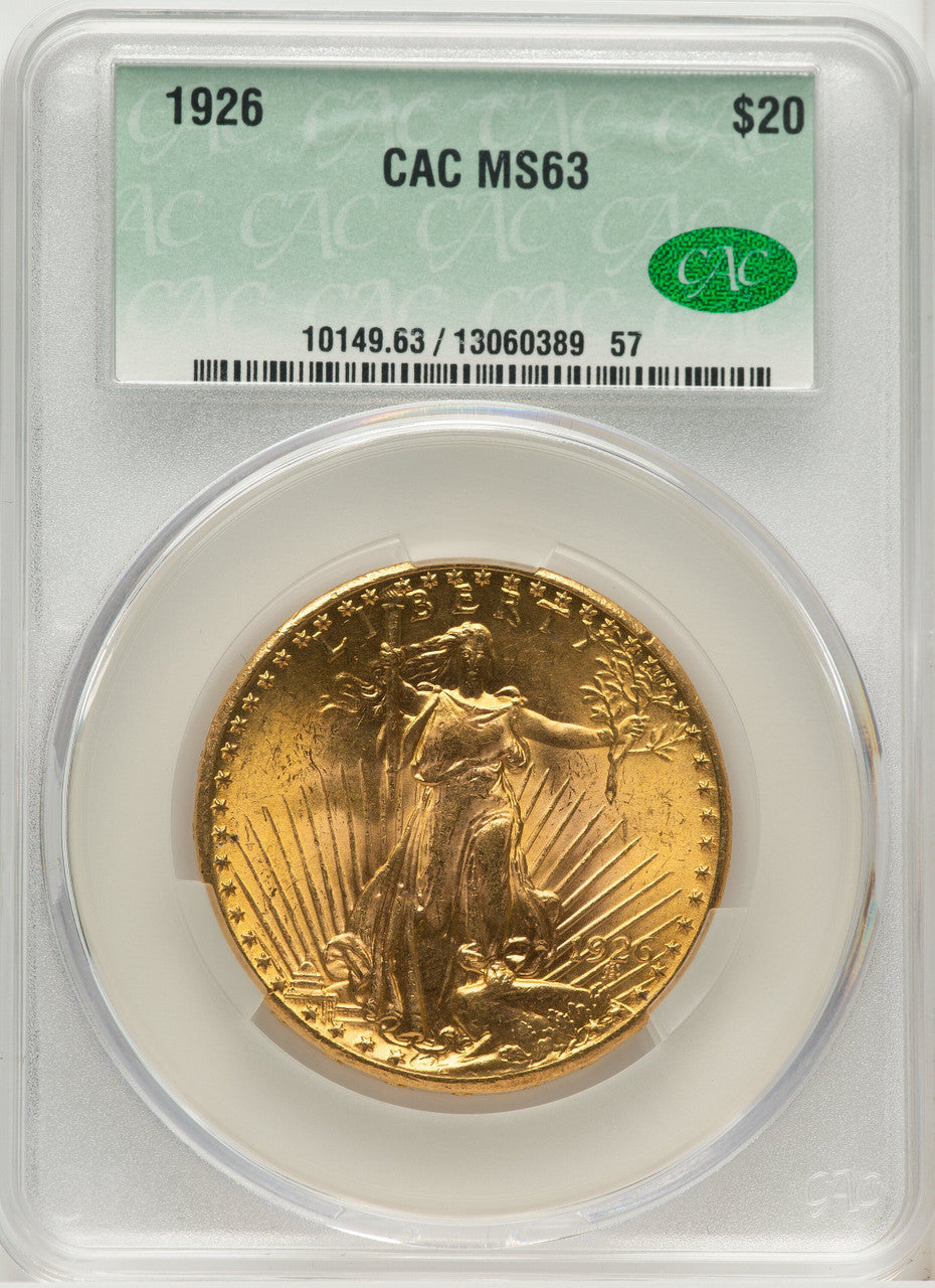 1926 $20 Saint-Gaudens Double Eagle CACG MS63 (572054031)