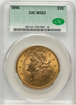 1896 $20 Liberty Double Eagle CACG MS62 (171441126)