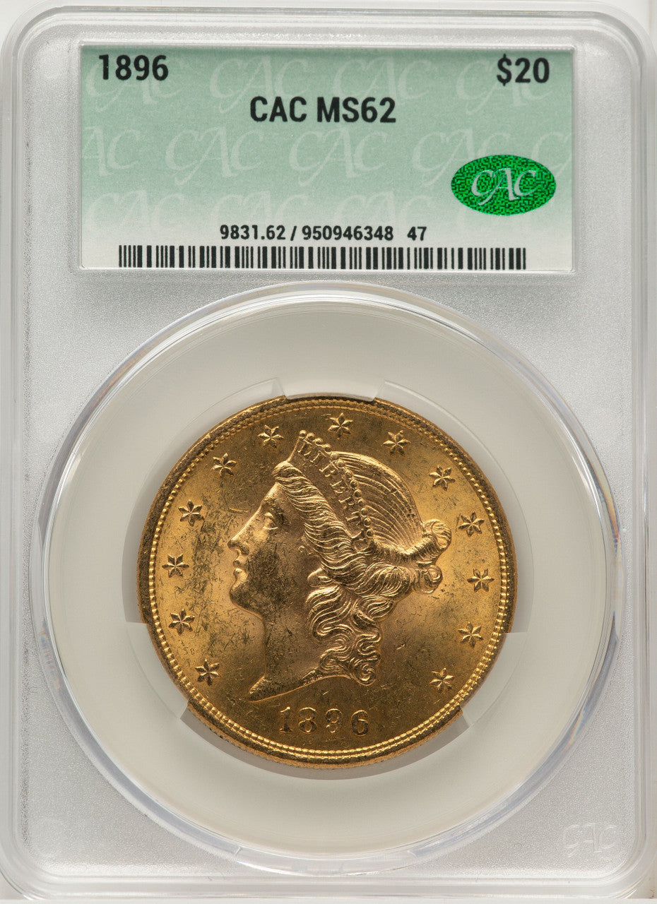 1896 $20 Liberty Double Eagle CACG MS62 (171441151)