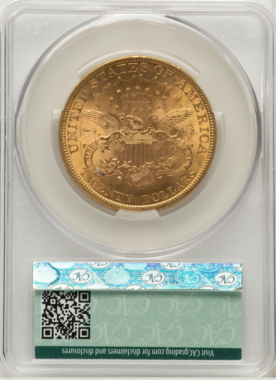 1896 $20 Liberty Double Eagle CACG MS63