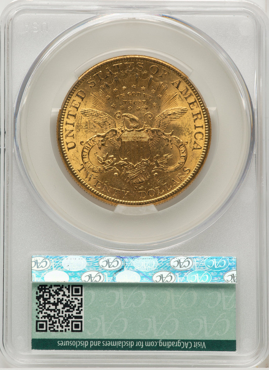 1896-S $20 Liberty Double Eagle CACG MS62 (507266051)