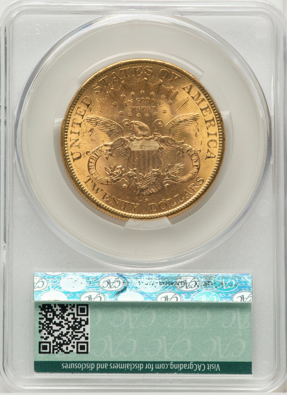 1896-S $20 Liberty Double Eagle CACG MS62 (572260048)