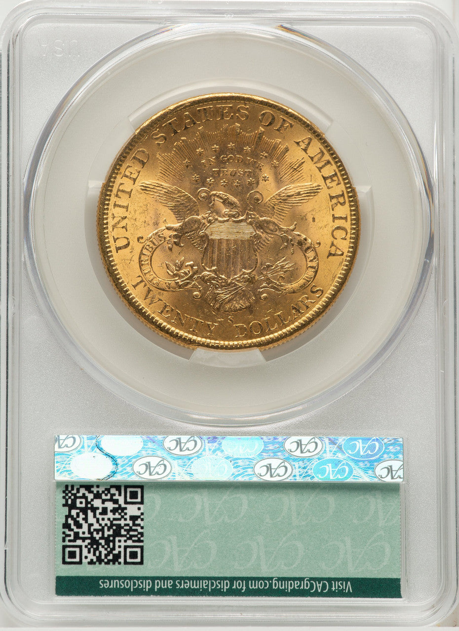 1896-S $20 Liberty Double Eagle CACG MS62 (177269259)