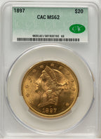 1897 $20 Liberty Double Eagle CACG MS62 (572086047)