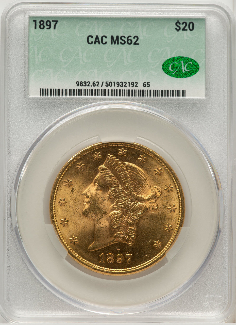 1897 $20 Liberty Double Eagle CACG MS62 (572086047)