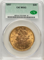1897 $20 Liberty Double Eagle CACG MS62 (775182015)