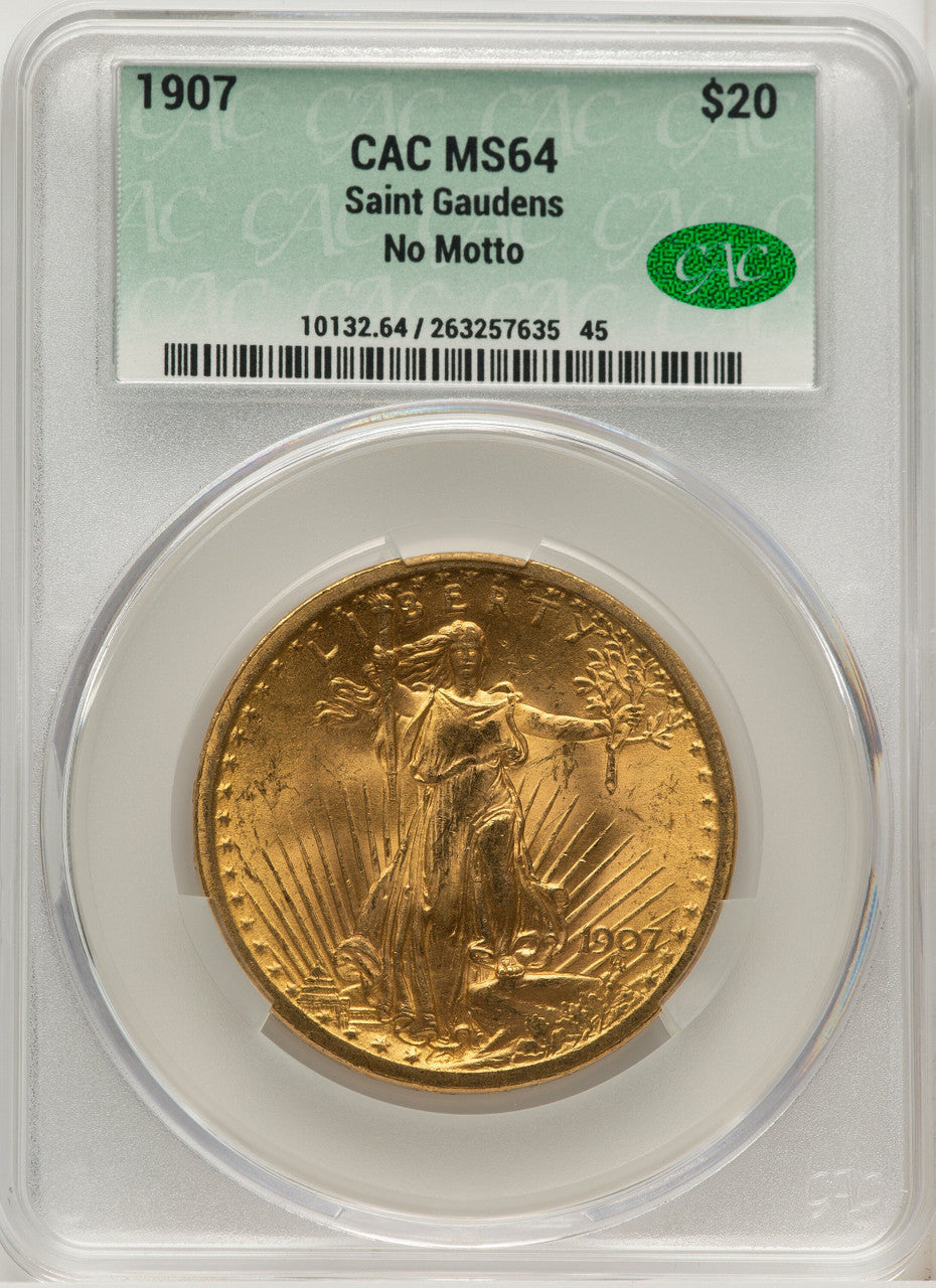 1907 $20 Saint Saint-Gaudens Double Eagle CACG MS64