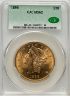 1899 $20 Liberty Double Eagle CACG MS62 (772673074)