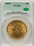 1899-S $20 Liberty Double Eagle CACG MS62 (774243002)