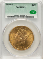 1899-S $20 Liberty Double Eagle CACG MS63 (572381065)