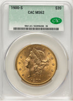 1900-S $20 Liberty Double Eagle CACG MS62 (171400186)