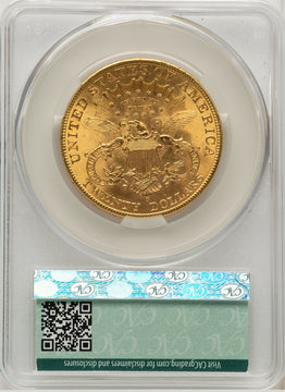 1902-S $20 Blue Gradient Liberty Double Eagle CACG MS64