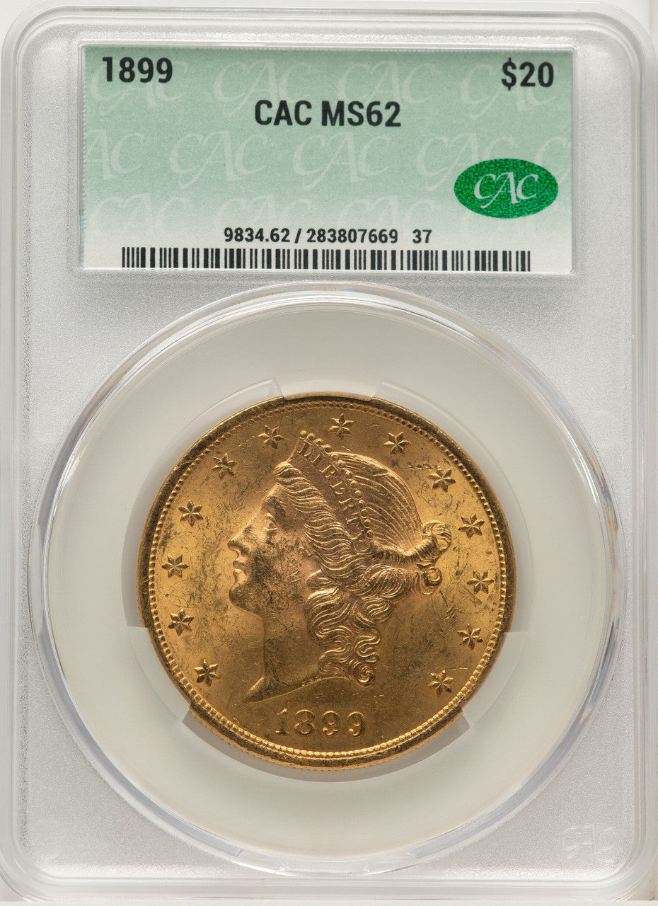 1899 $20 Liberty Double Eagle CACG MS62 (572350043)