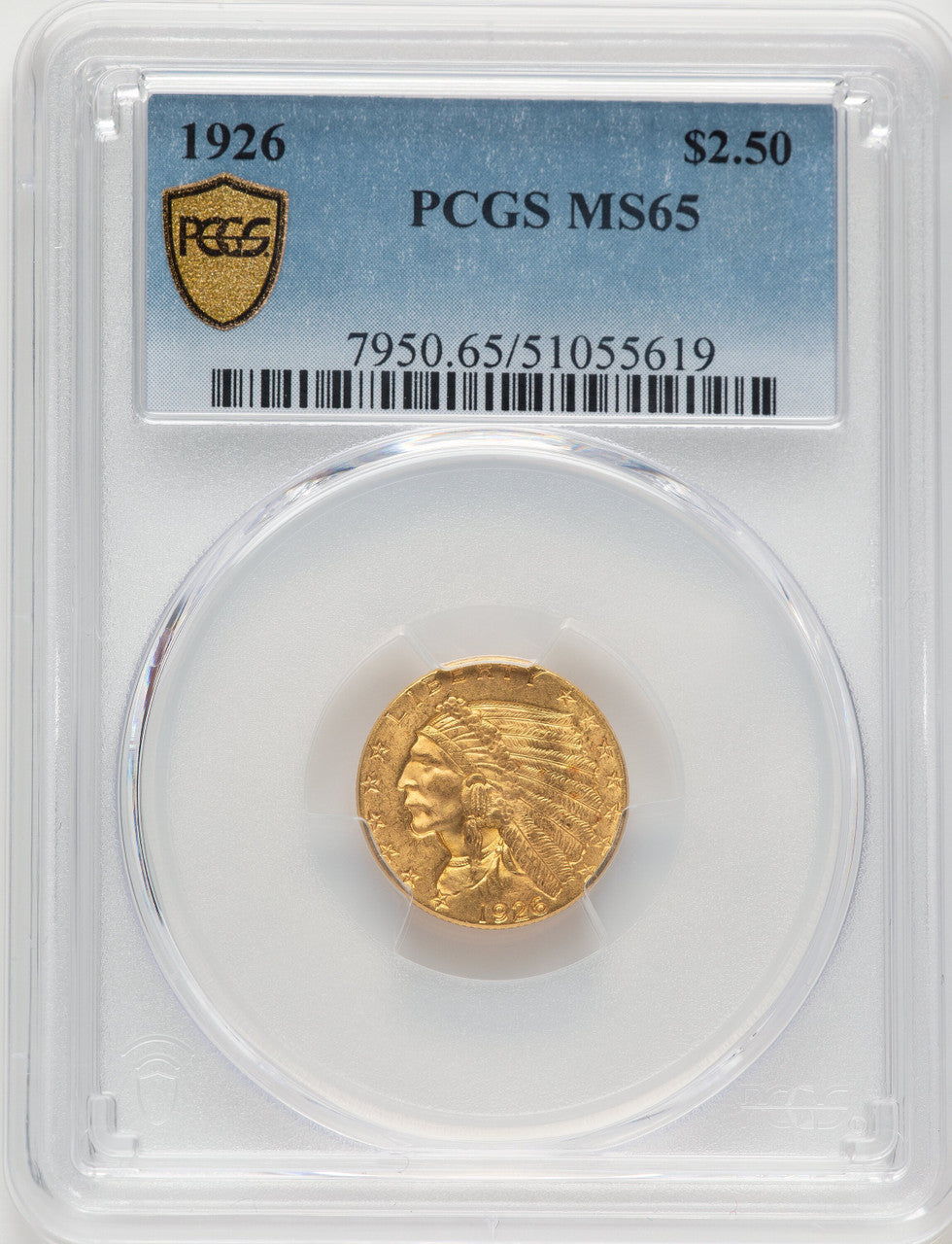 1926 $2.50 Indian Quarter Eagle PCGS MS65 (776139010)