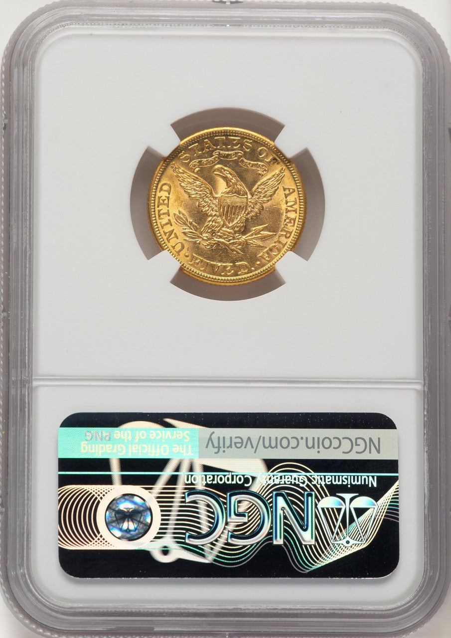 1903 $5 CAC Liberty Half Eagle NGC MS62